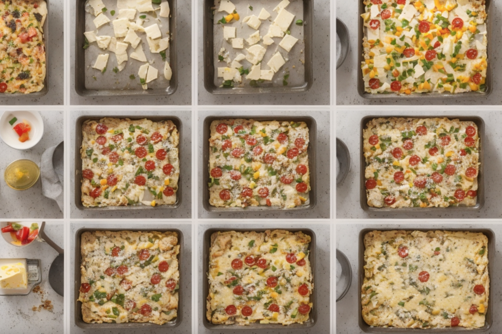 Selection of different morning pizzas