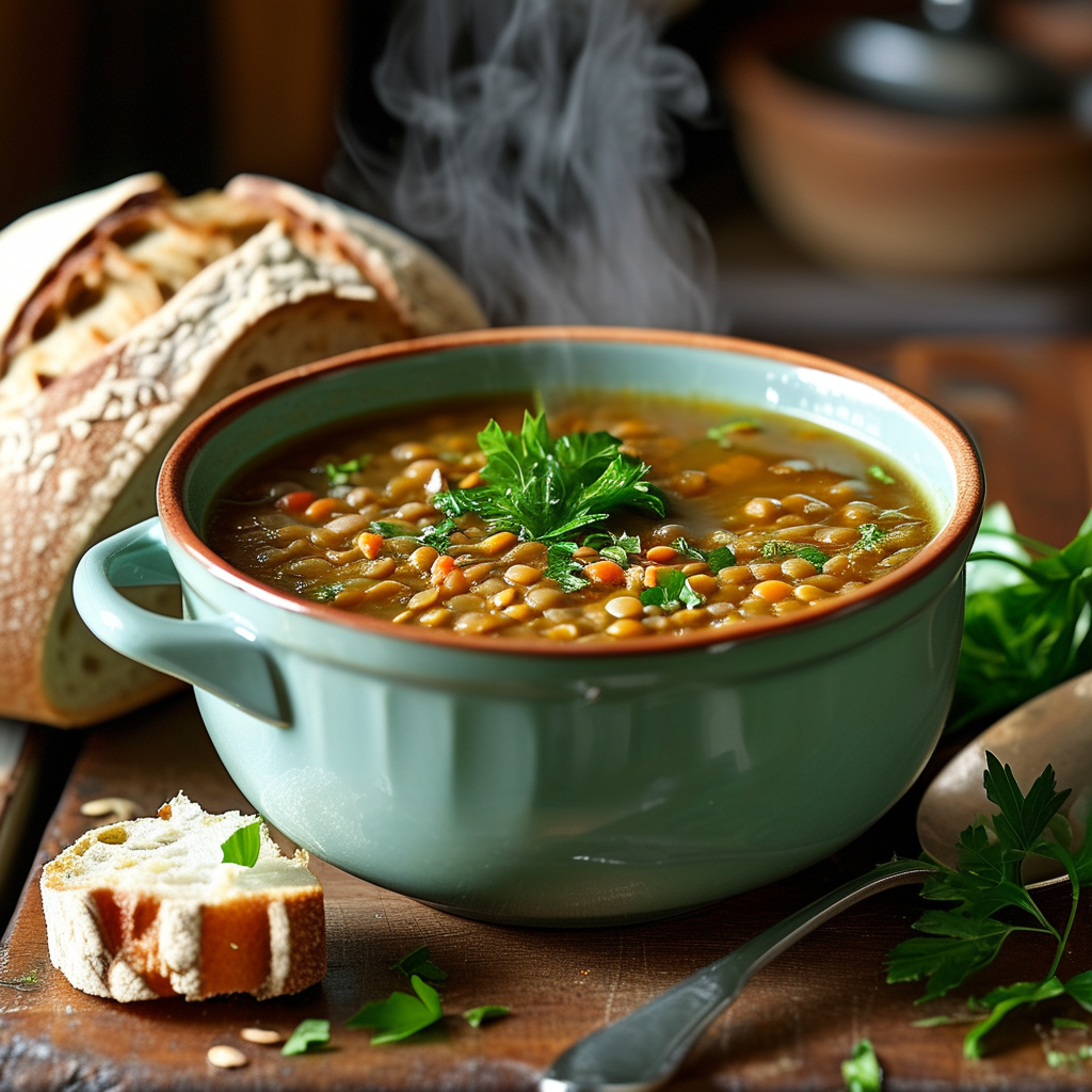 Finished Lentil Soup