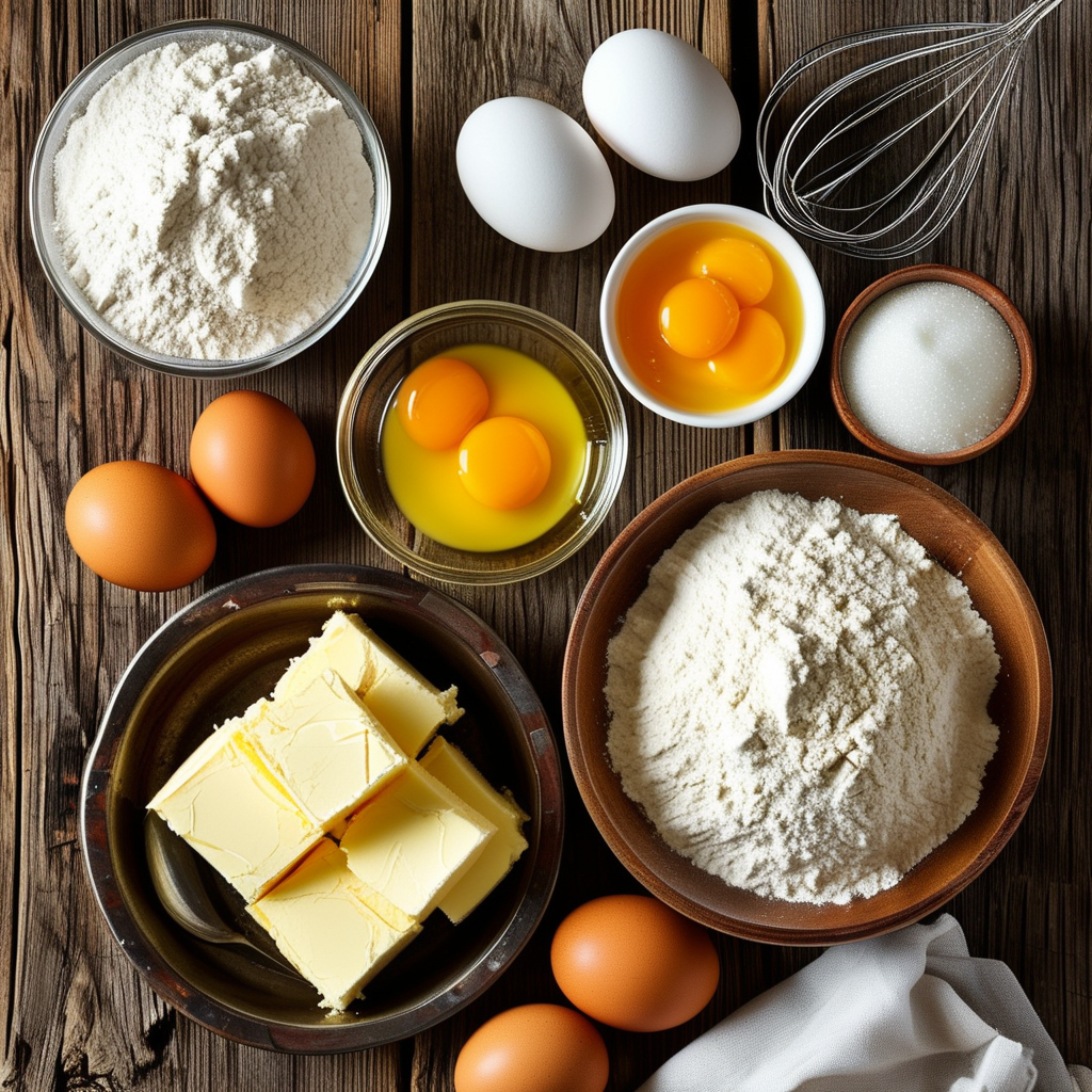 Ingredients for Mile High Pound Cake