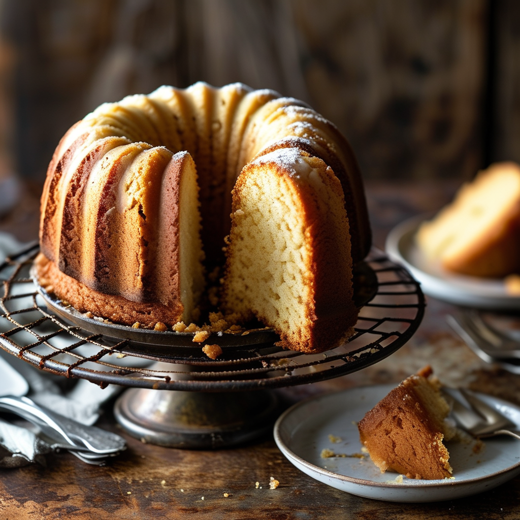 Baked Mile High Pound Cake