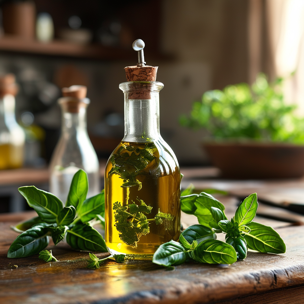 Oregano-infused olive oil