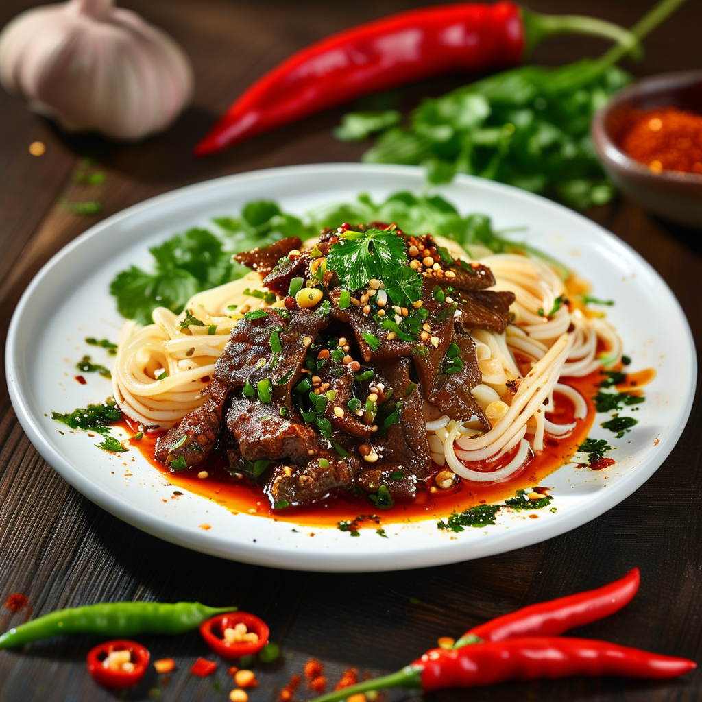 A beautifully plated Paprika Beef Stroganoff