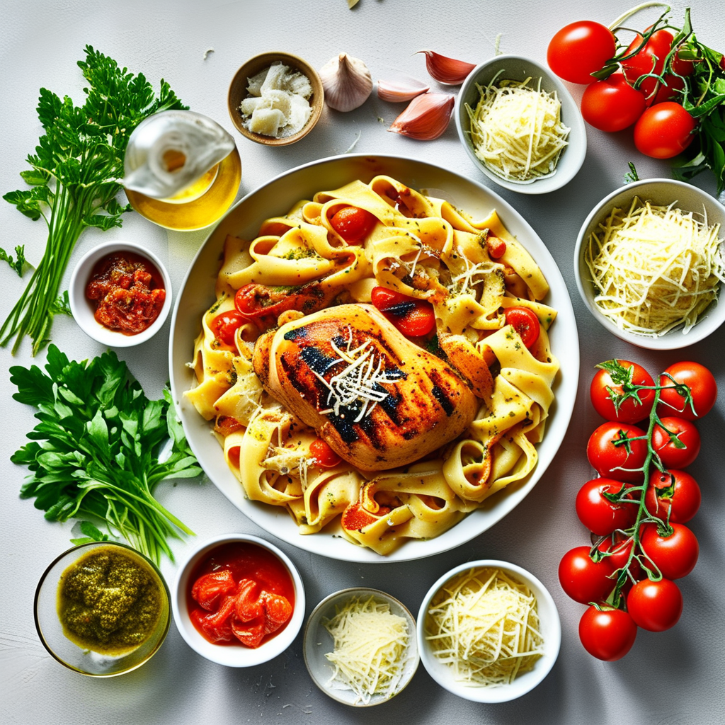 Rotisserie Chicken and Pasta Ingredients