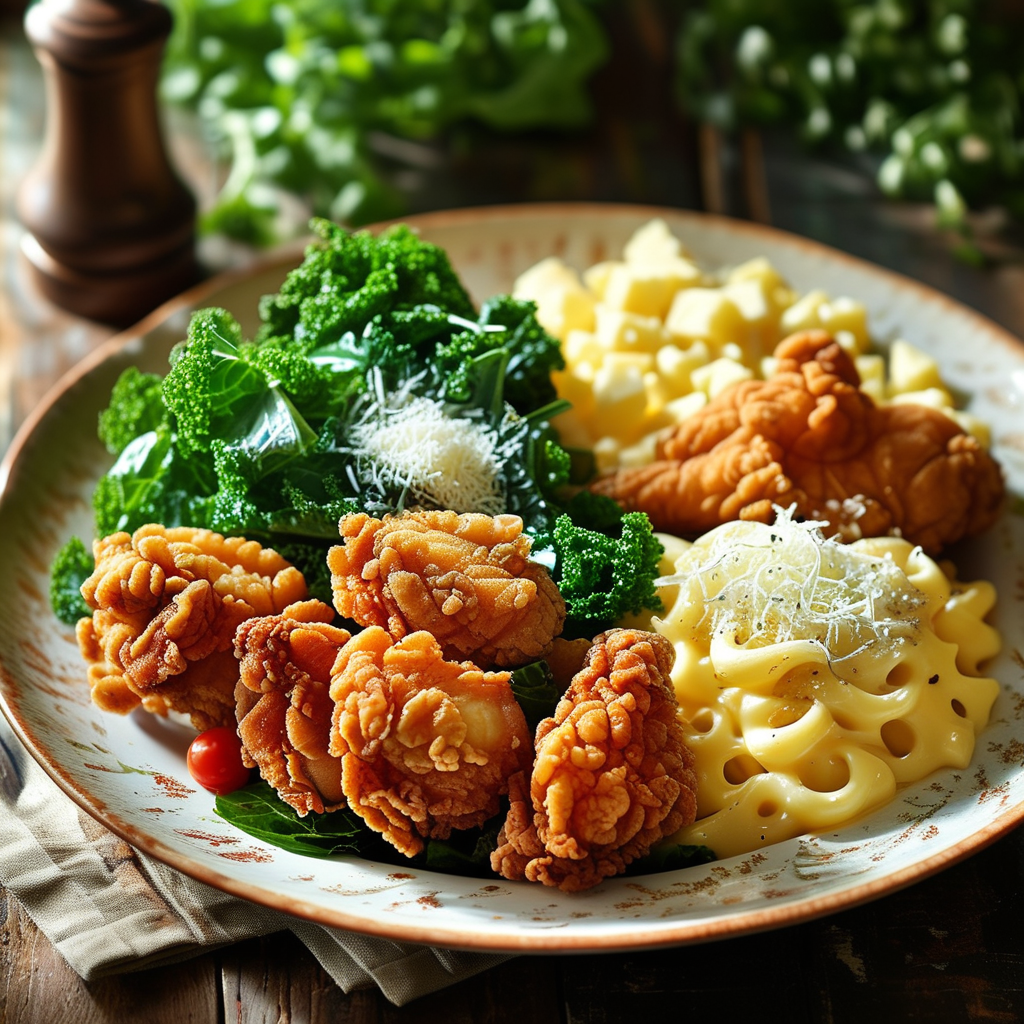 Traditional soul food plate