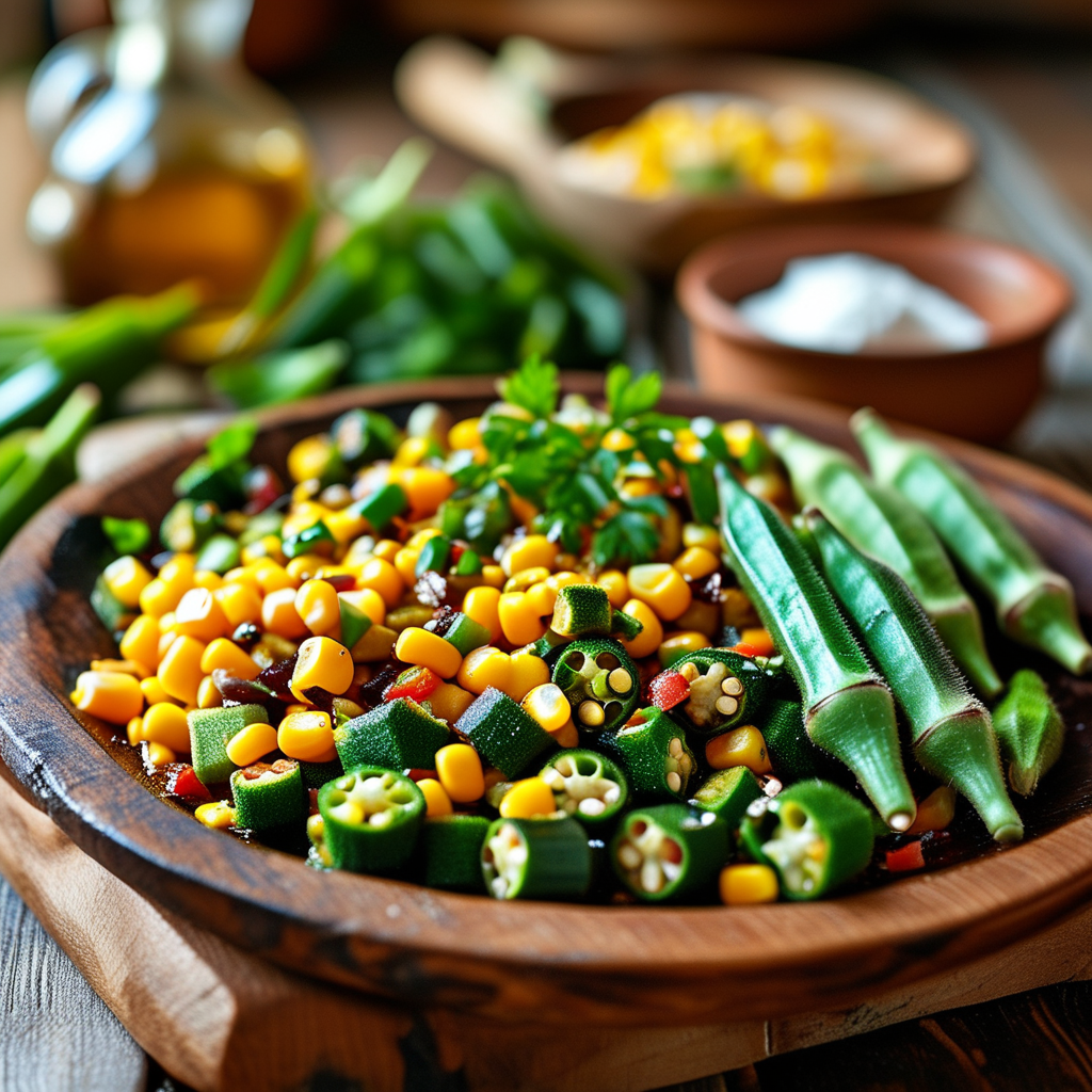 Fresh soul food ingredients