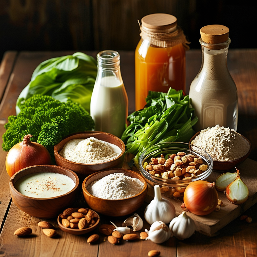 Key ingredients for vegan sawmill gravy