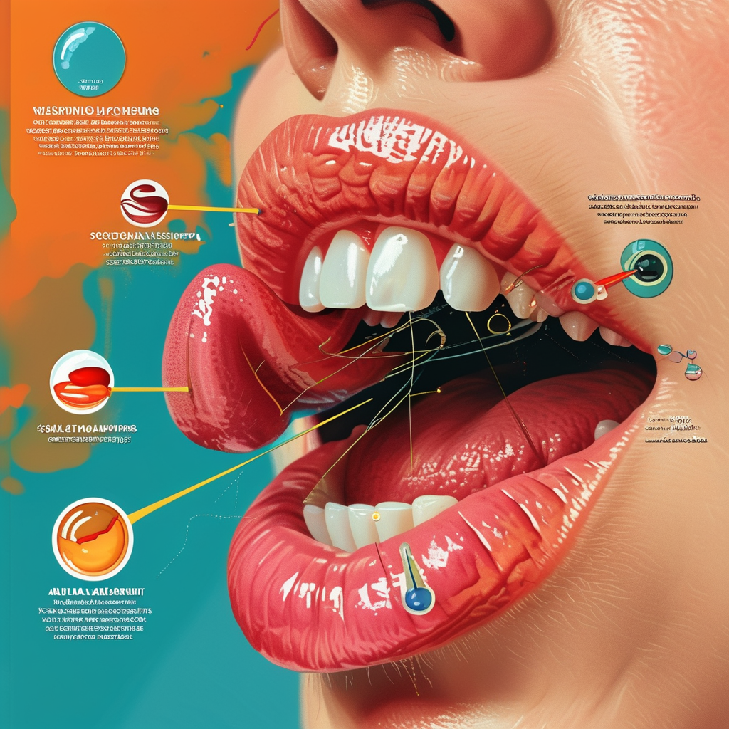 An infographic style image illustrating the taste receptors