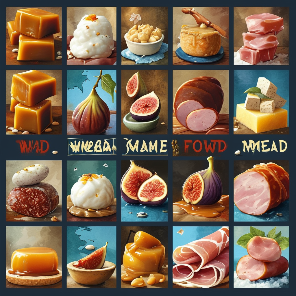 A map featuring icons or images representing different cultural foods