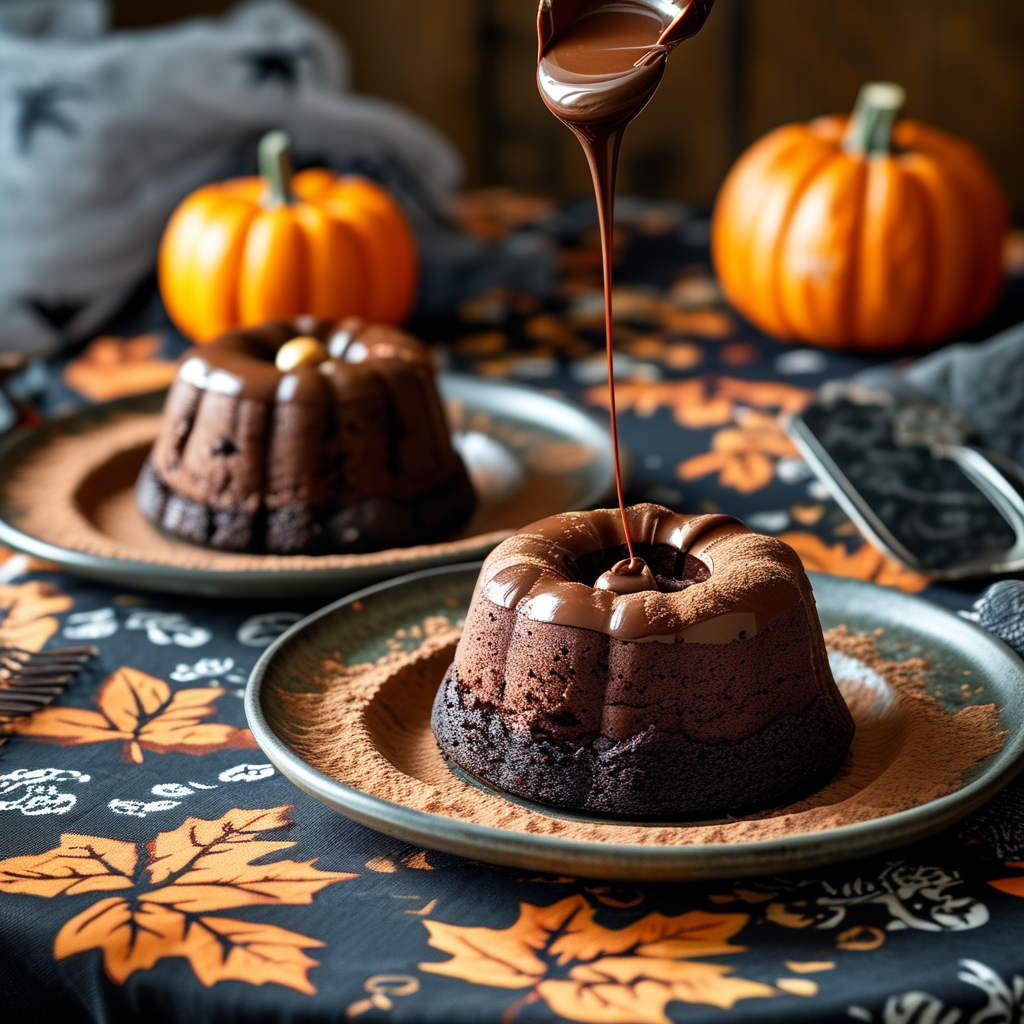 Pouring batter into cake pans
