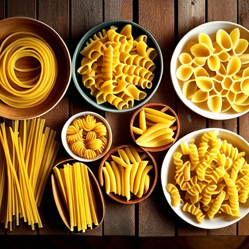 Variety of Pasta Shapes