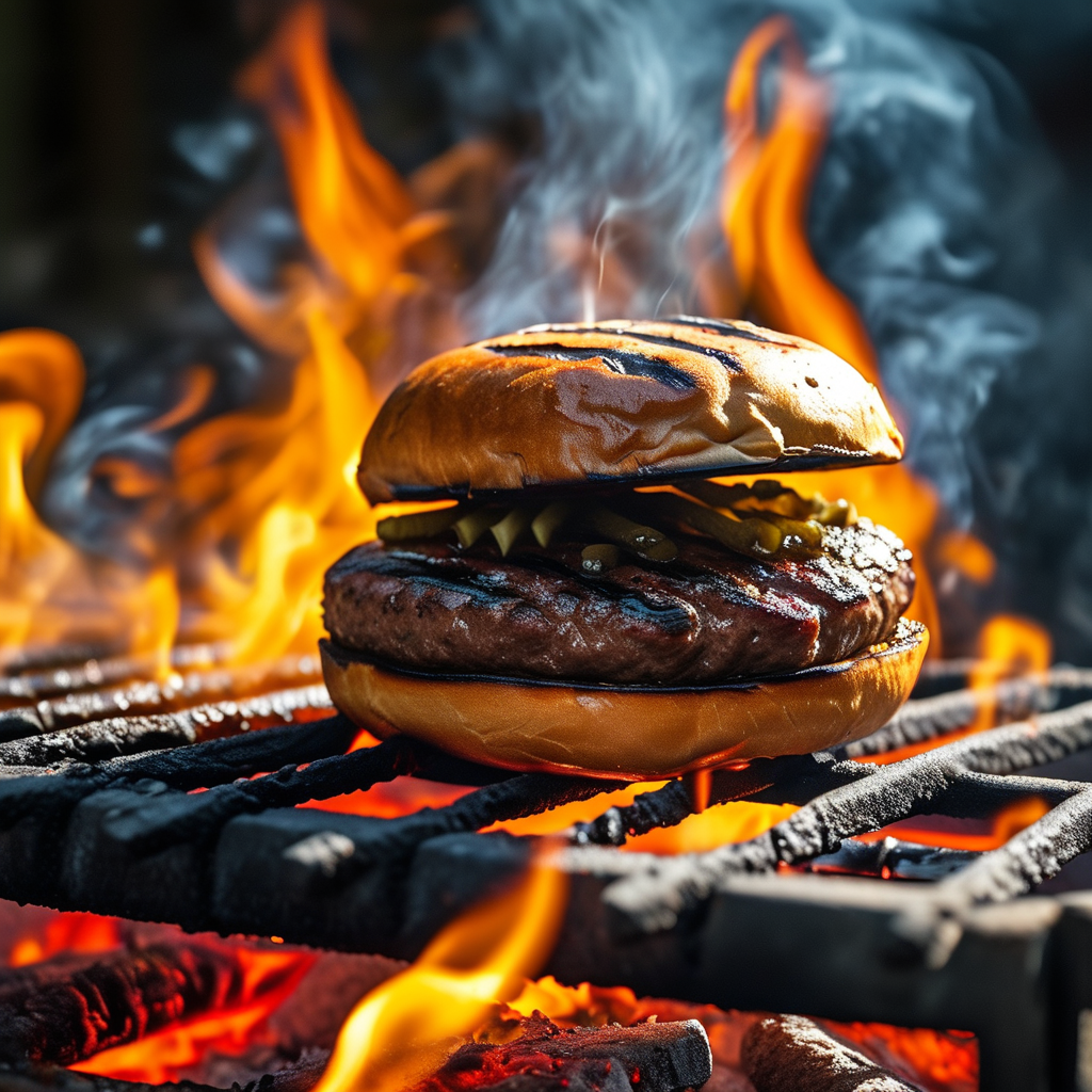 Grilling burgers
