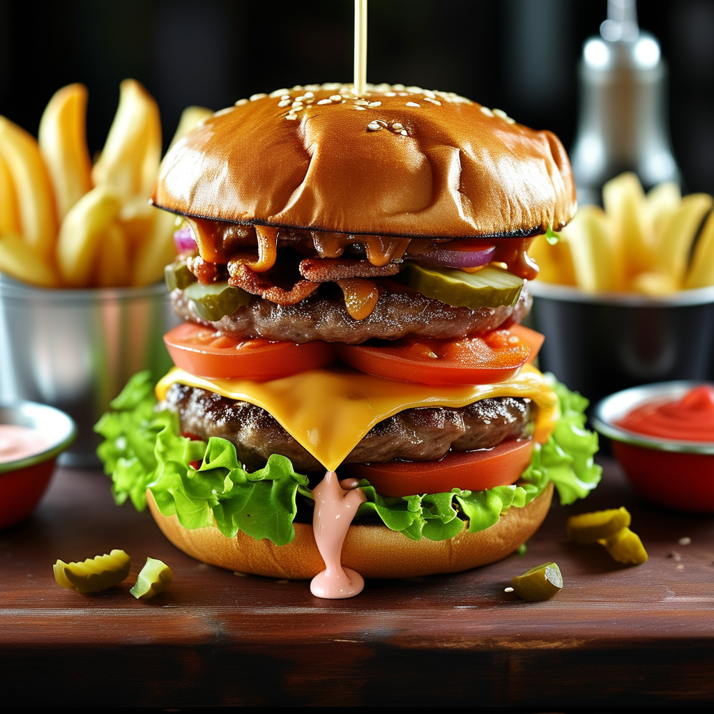 Assembling the BBQ burger