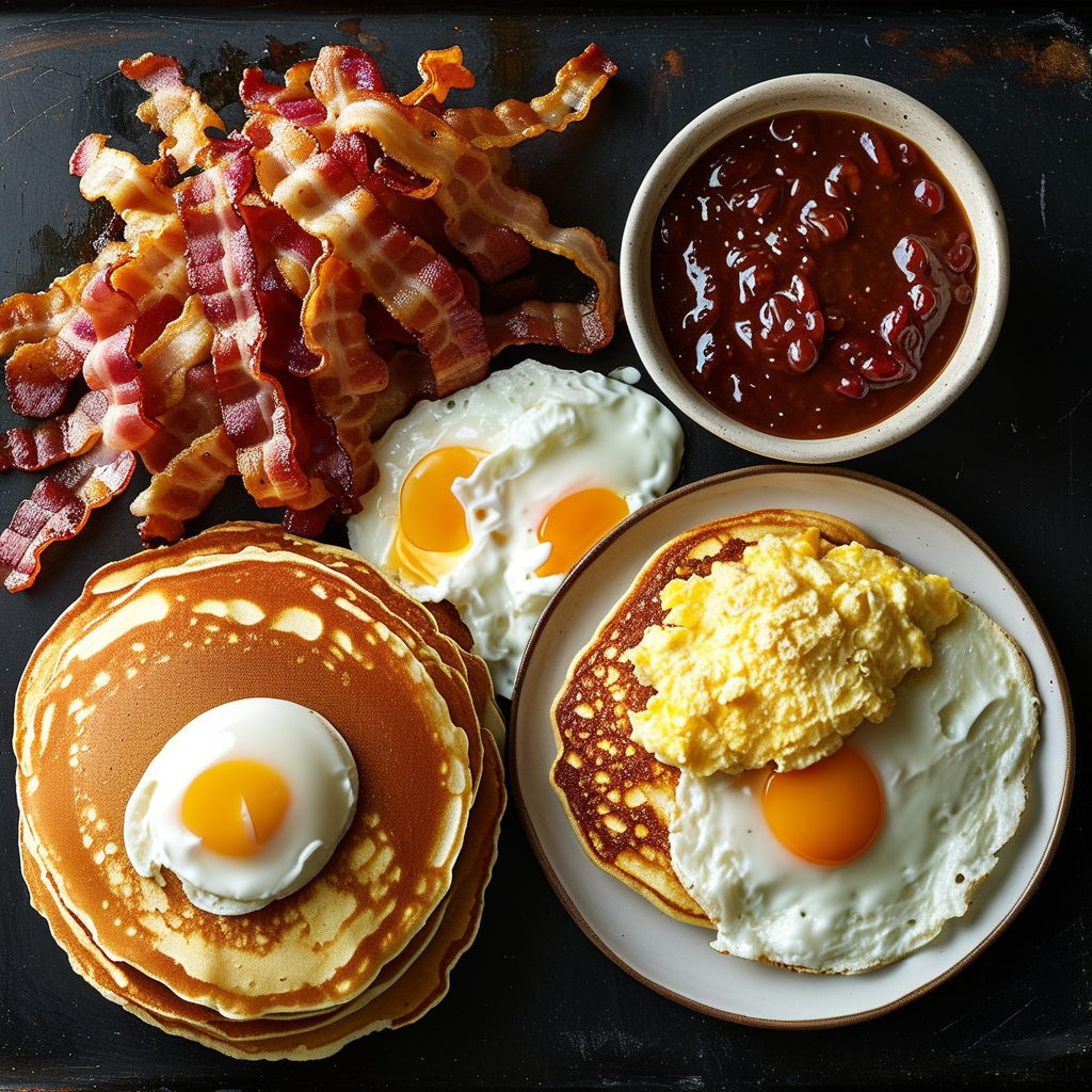 Classic American breakfast
