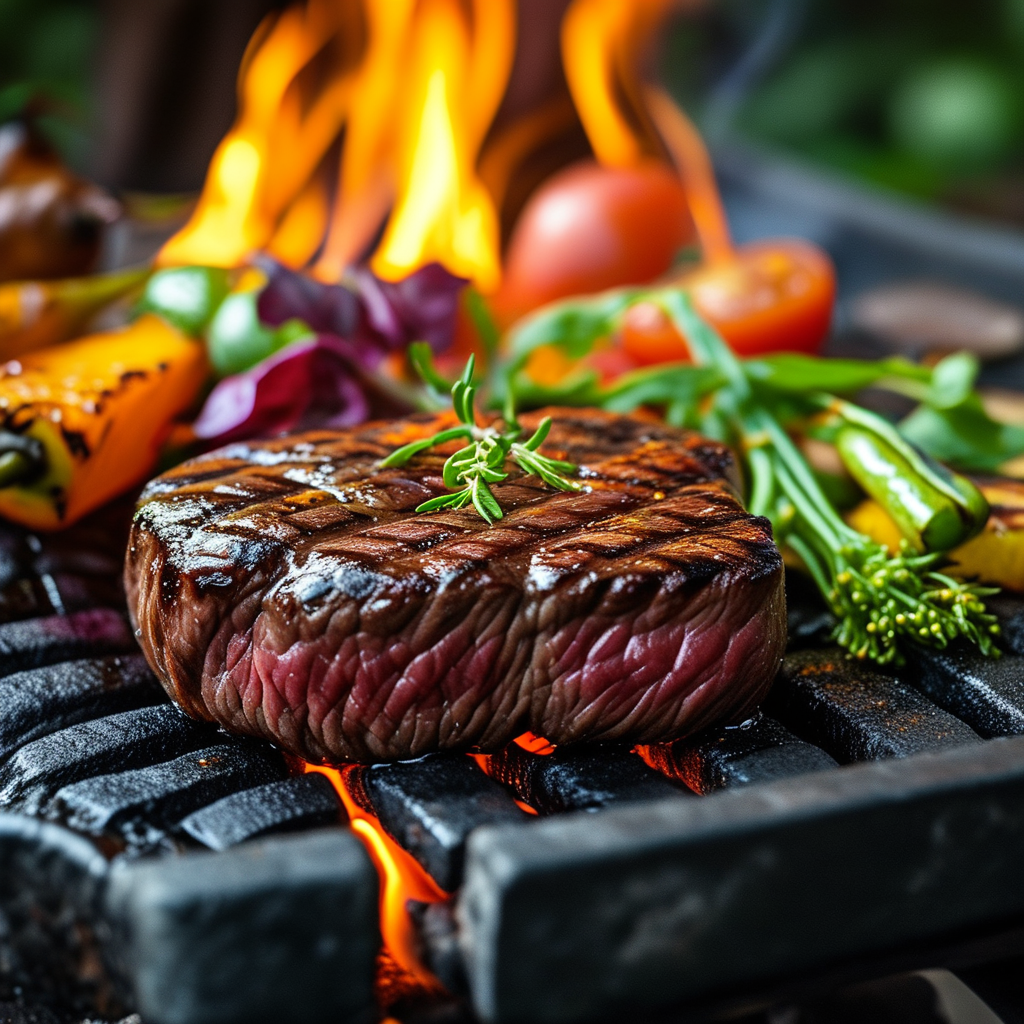 Steak and vegetables