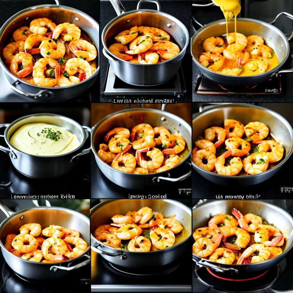 Step-by-step preparation of Lemon Garlic Butter Shrimp