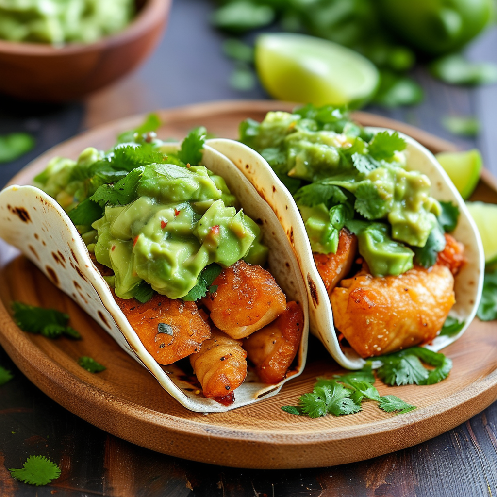 Fish Tacos with Avocado Sauce