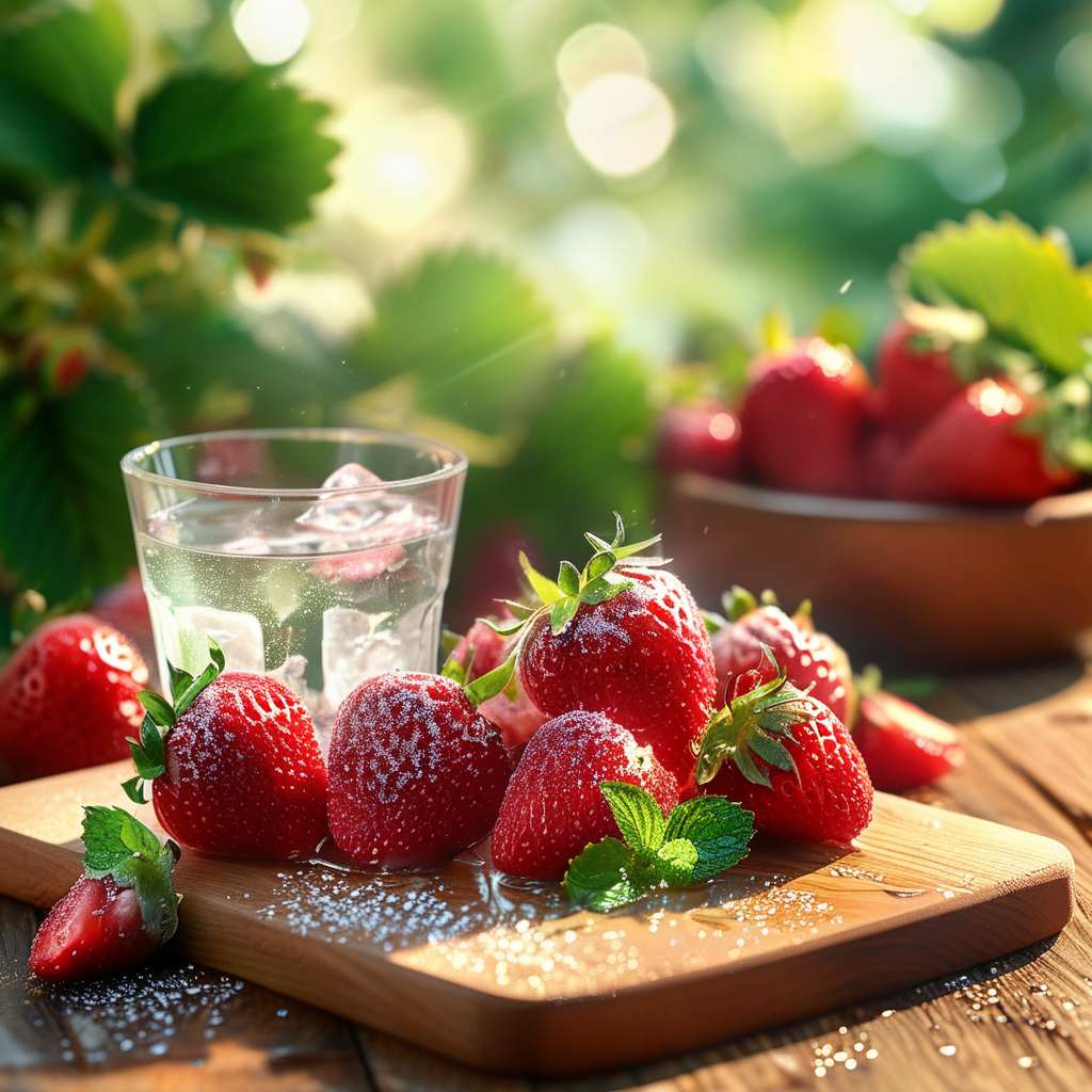 Strawberry Sorbet Preparation