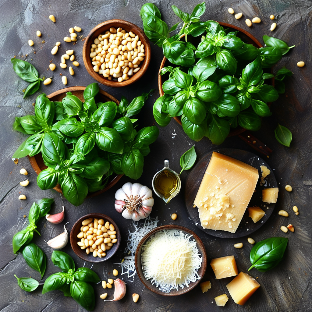 Classic Basil Pesto Ingredients