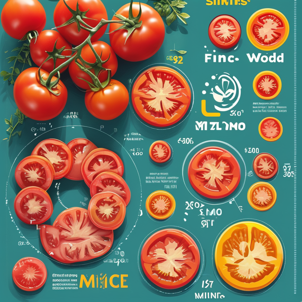 Nutritional Infographic of Sliced Tomatoes