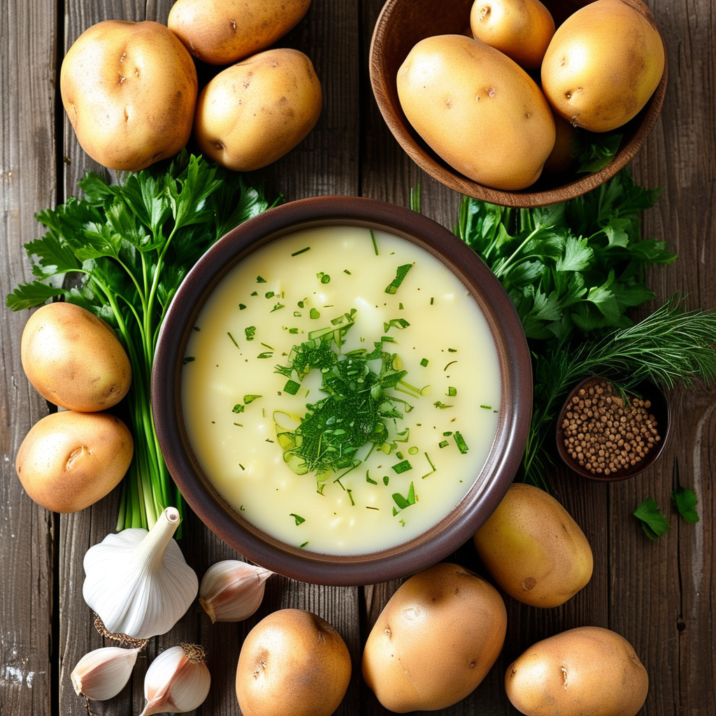 Ingredients for potato soup