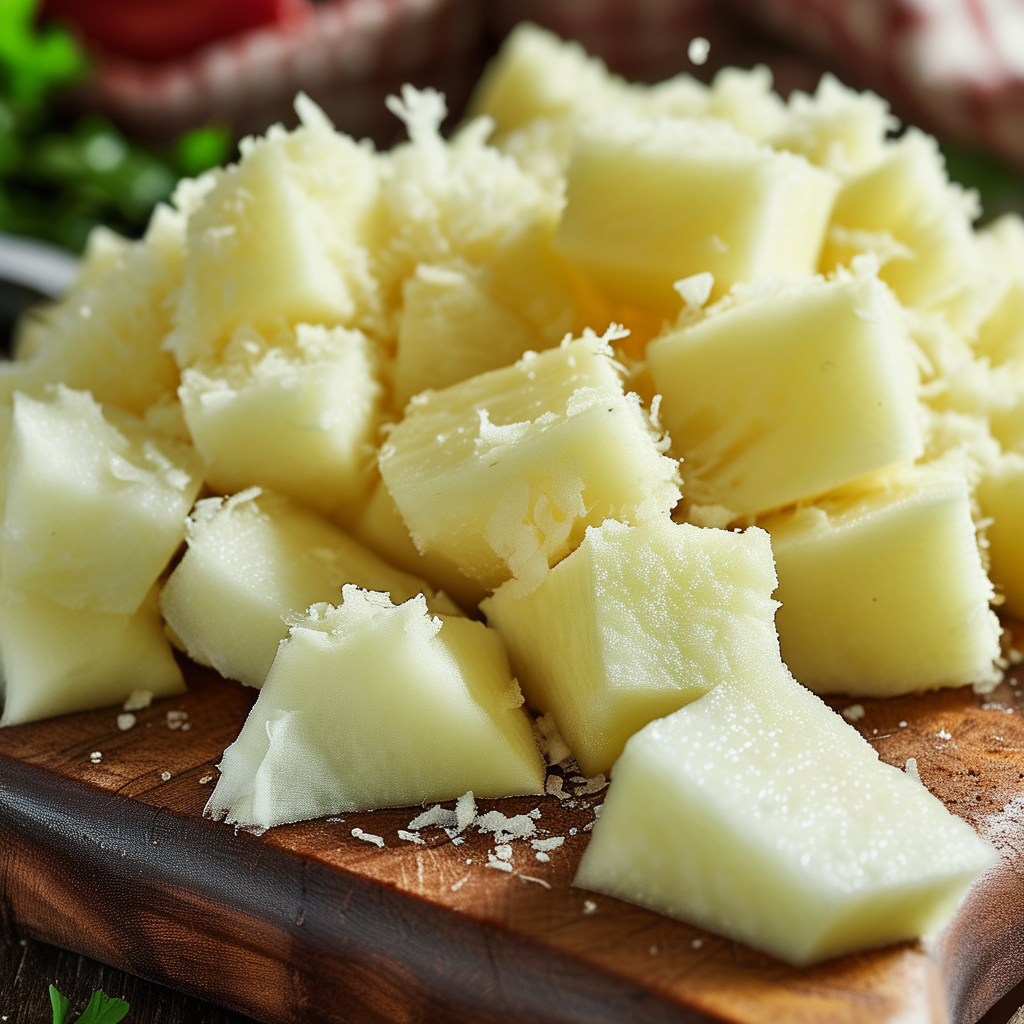 Freshly grated potatoes