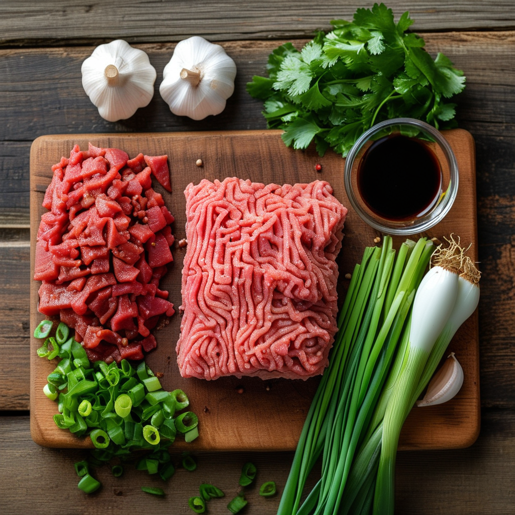 Ingredients for Mongolian Ground Beef