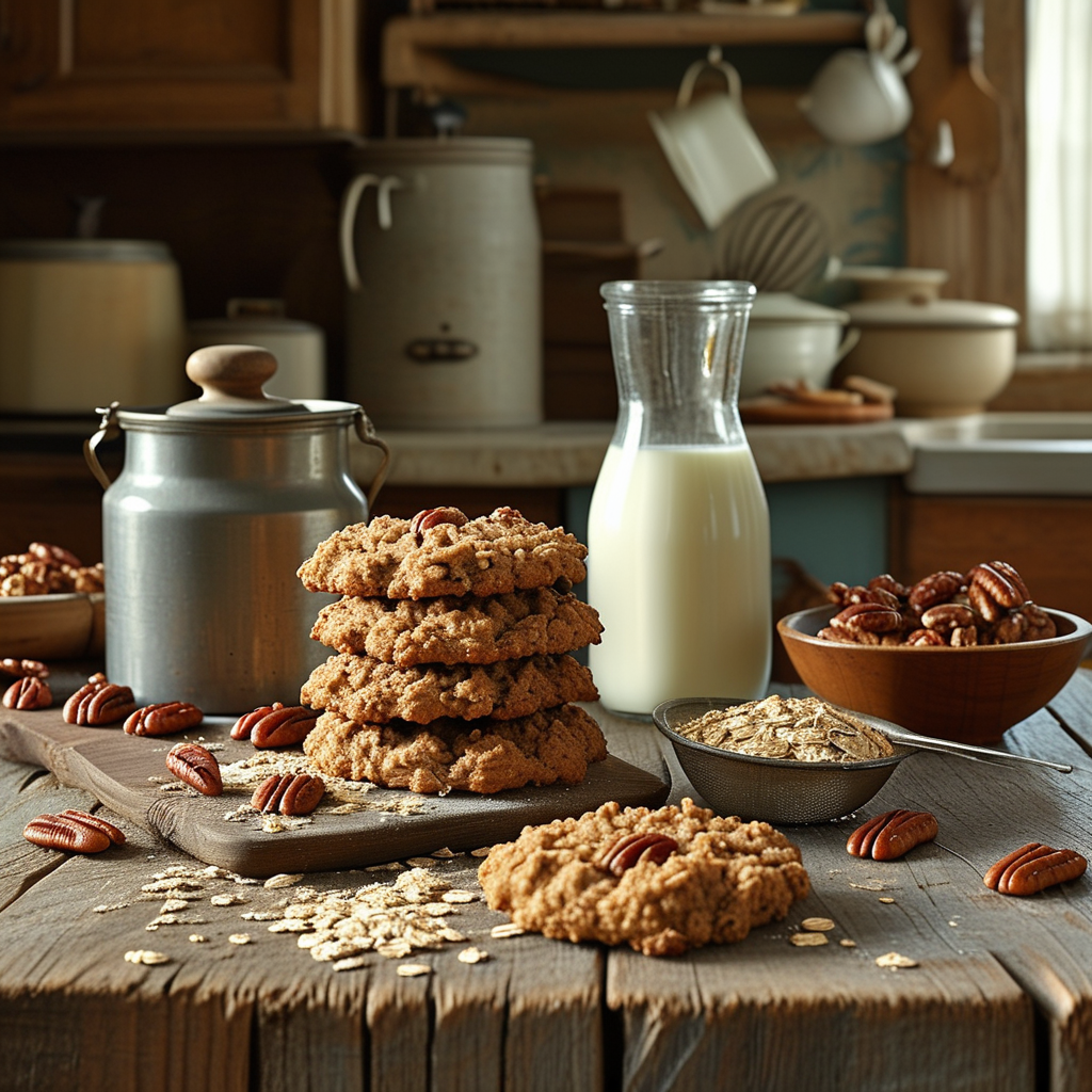 A historical representation of oatmeal cookies