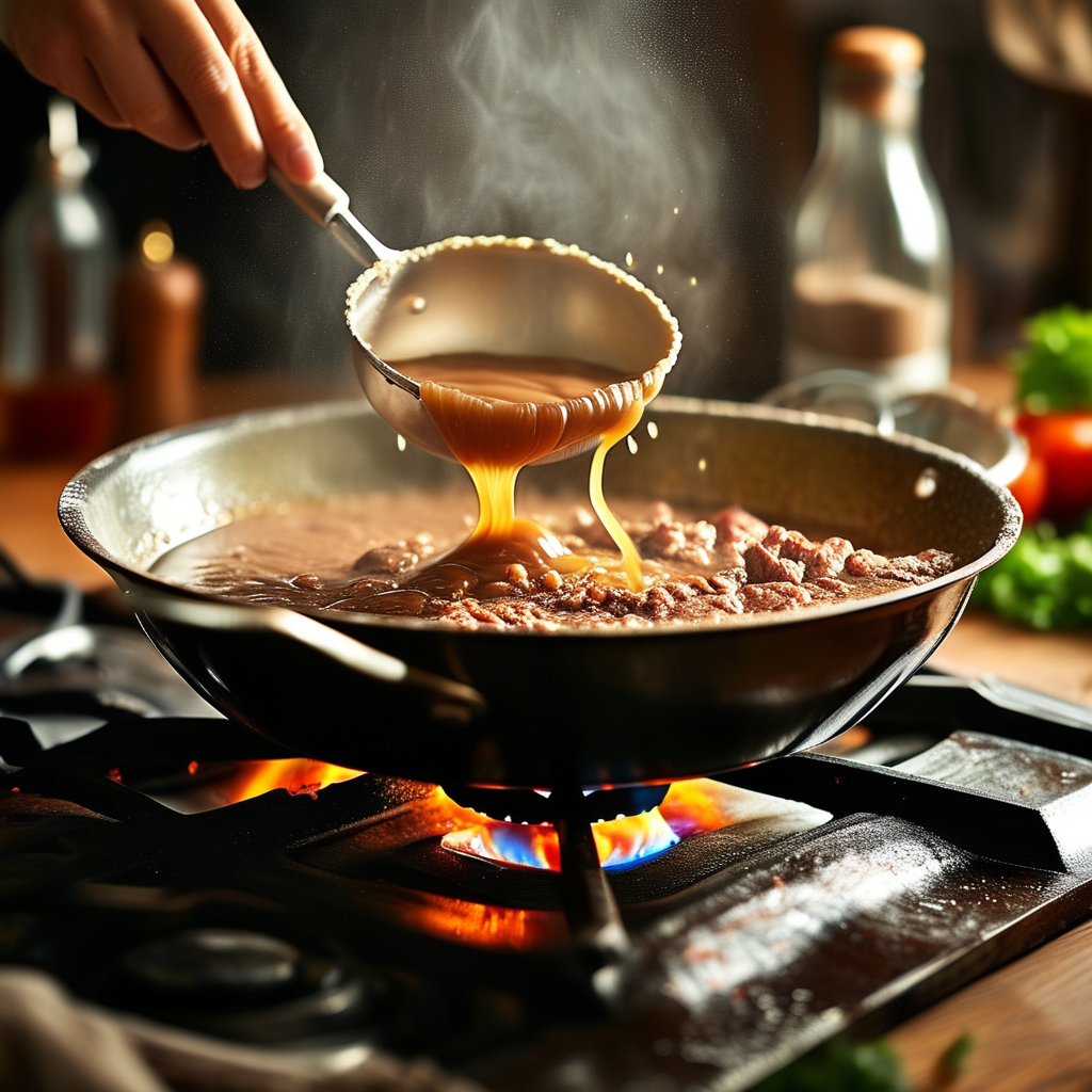 Making brown gravy