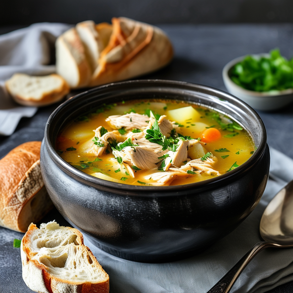 Finished Chicken Potato Soup