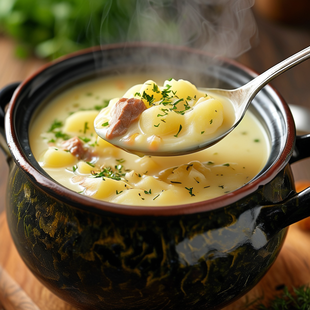 Crockpot Simmering with Potato Soup