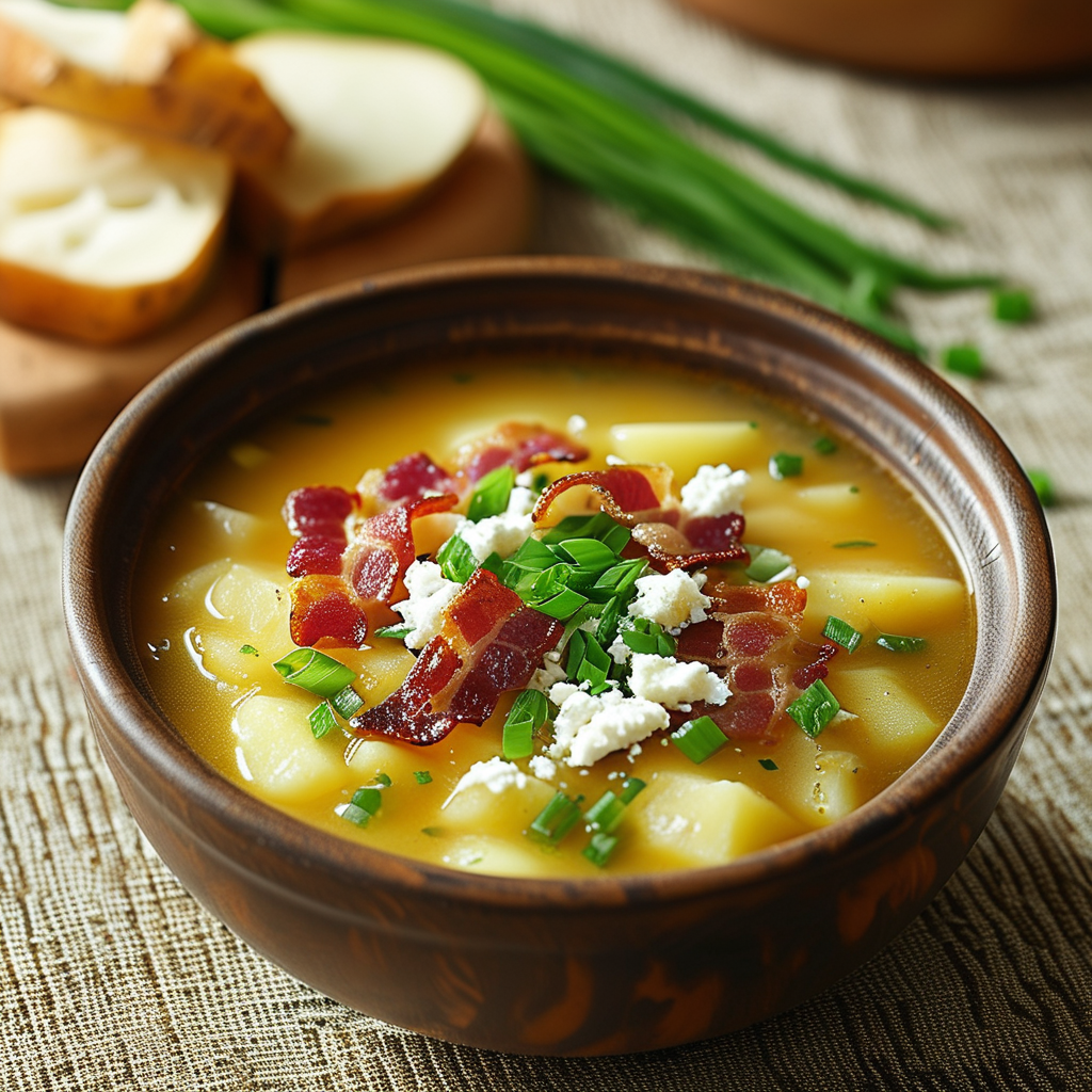 Bowl of Finished Potato Soup