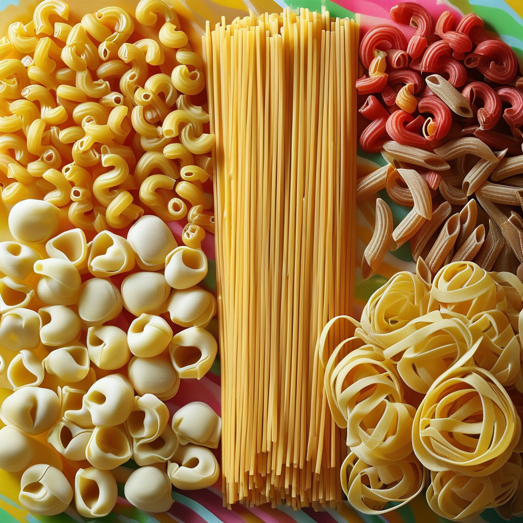 An assortment of different types of pasta