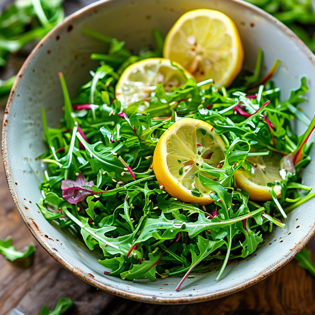 A fresh Lemon Arugula Salad
