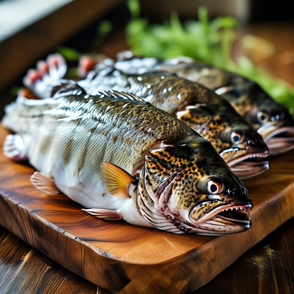 Close-up shot of key fish used for Poor Man's Lobster