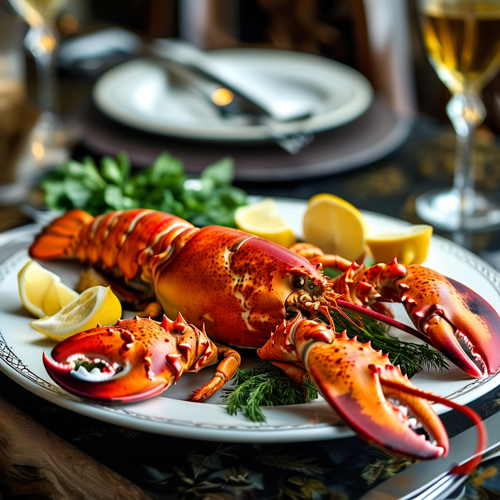 Plated serving of Poor Man's Lobster