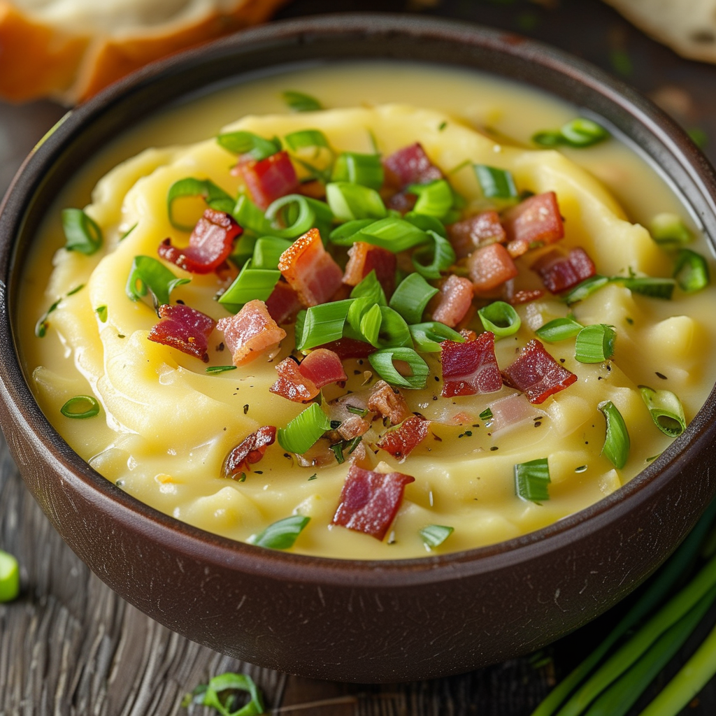 Creamy Potato Soup Finished Product