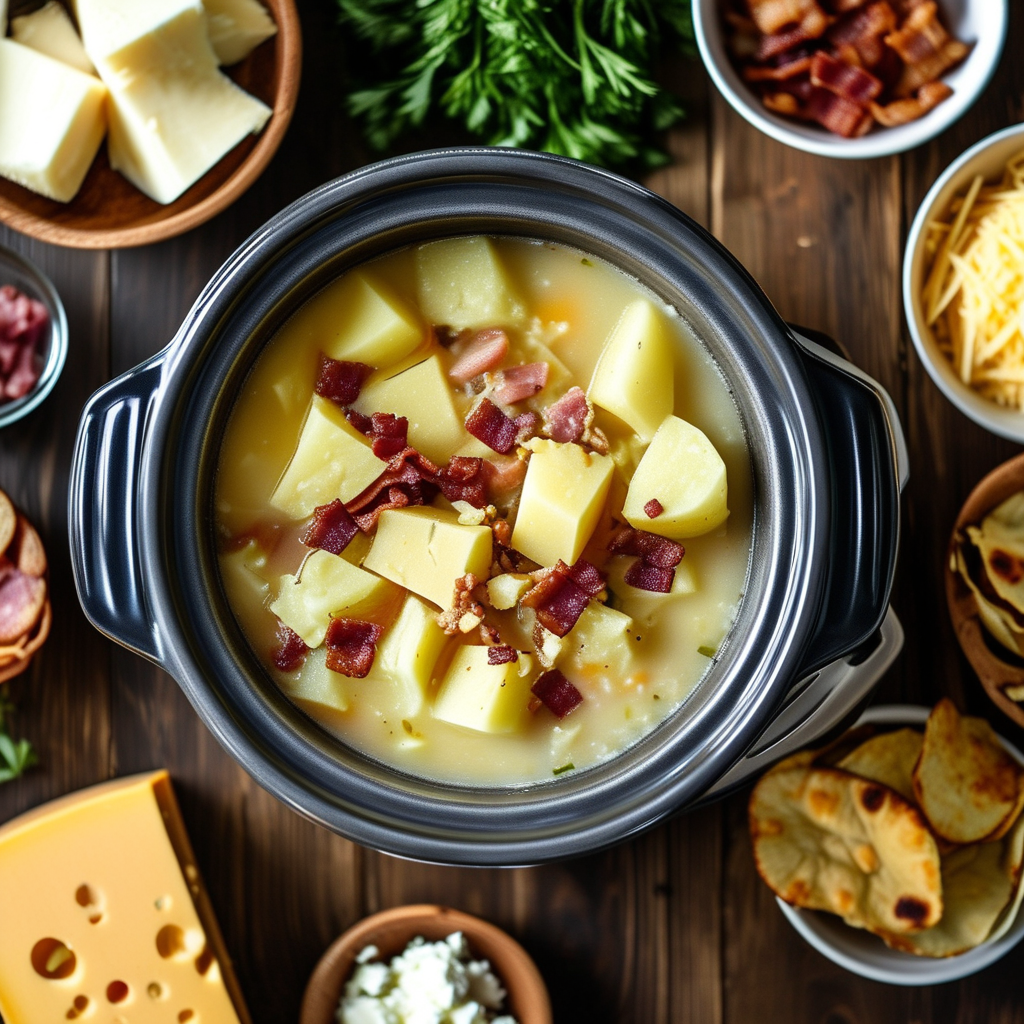 Preparation Steps for Slow Cooker Potato Soup
