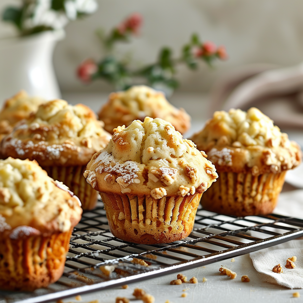 Cooling muffins on wire rack