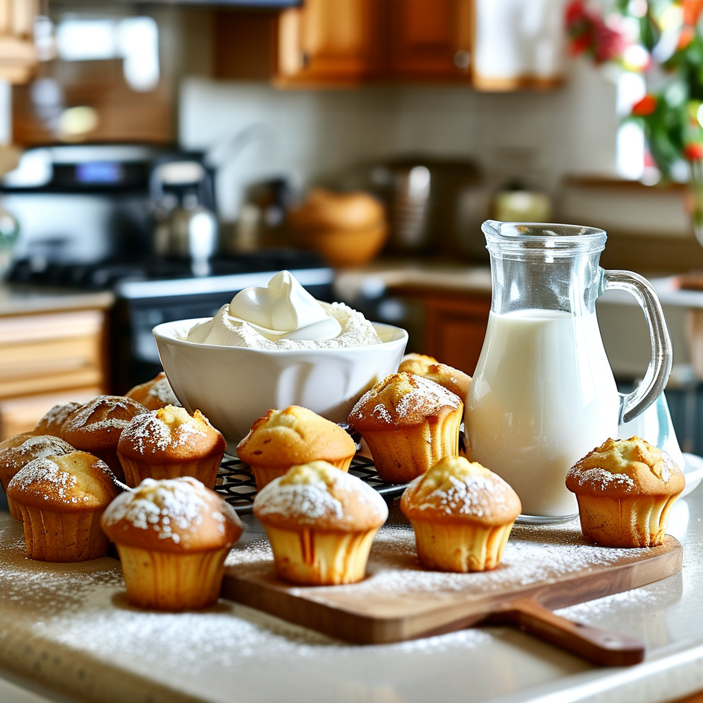 Ingredients for Sour Cream Muffins