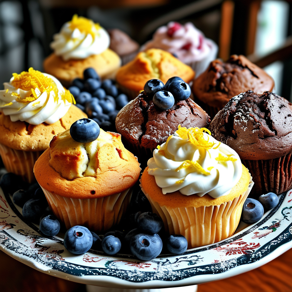 Variety of Sour Cream Muffins