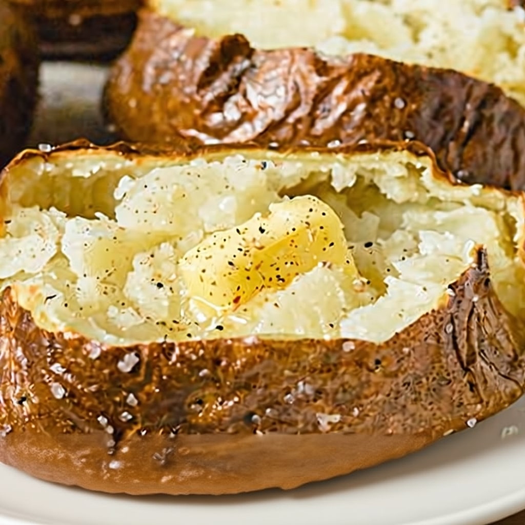 Air Fryer Baked Potatoes 1 Perfect Air Fryer Baked Potato (Crispy & Fluffy!)