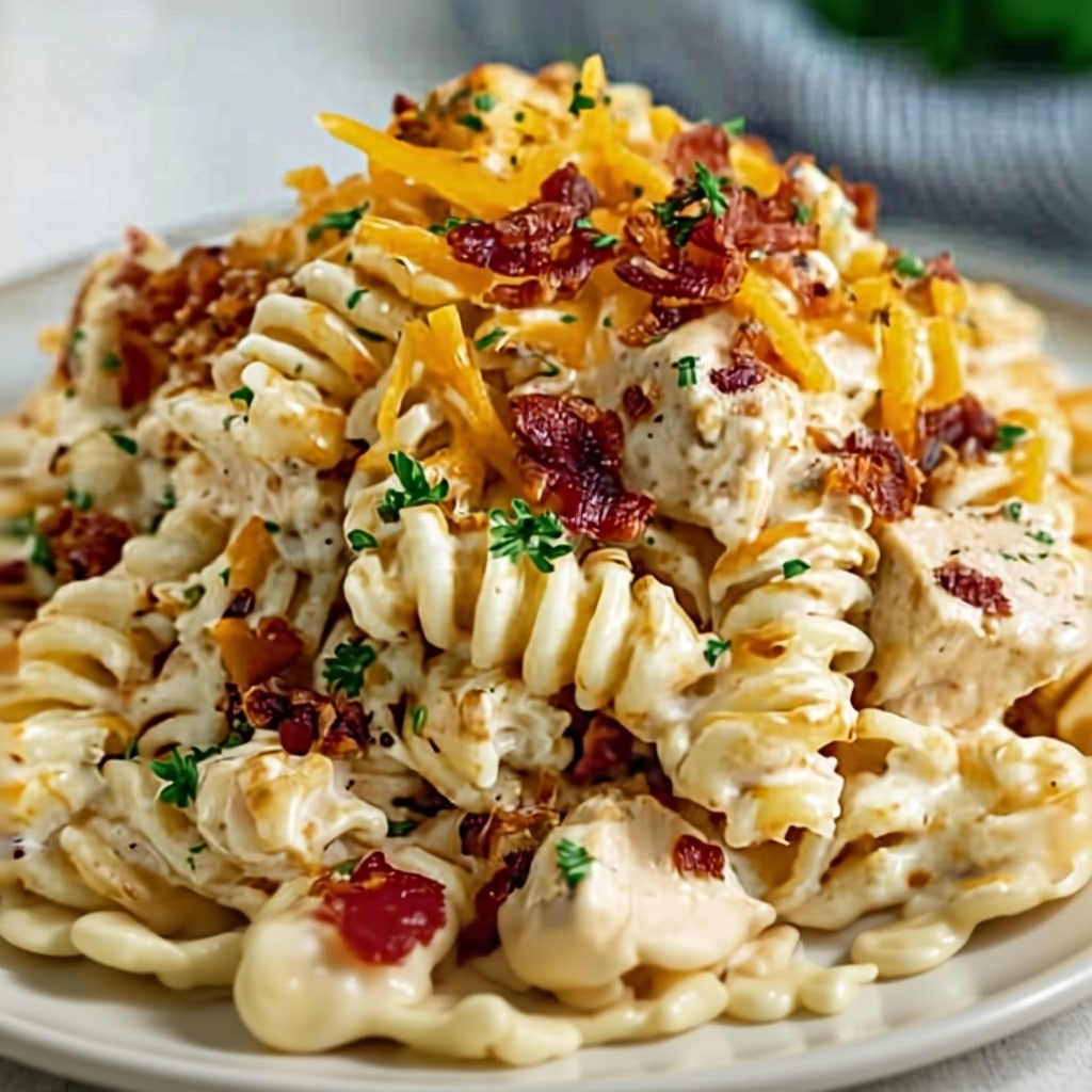 Bacon Ranch Chicken Pasta 1 Creamy Bacon Ranch Chicken Pasta Recipe