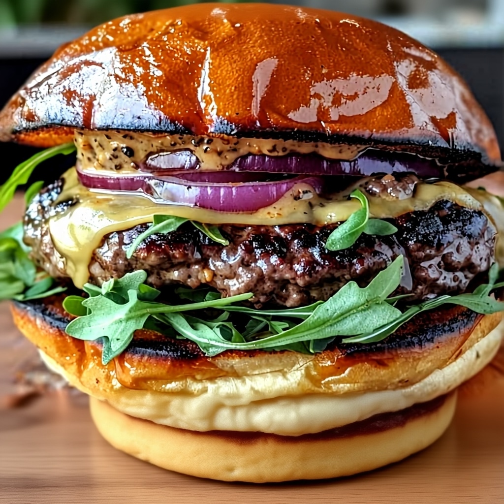 Ultimate Black Garlic Truffle Gouda Burger Recipe