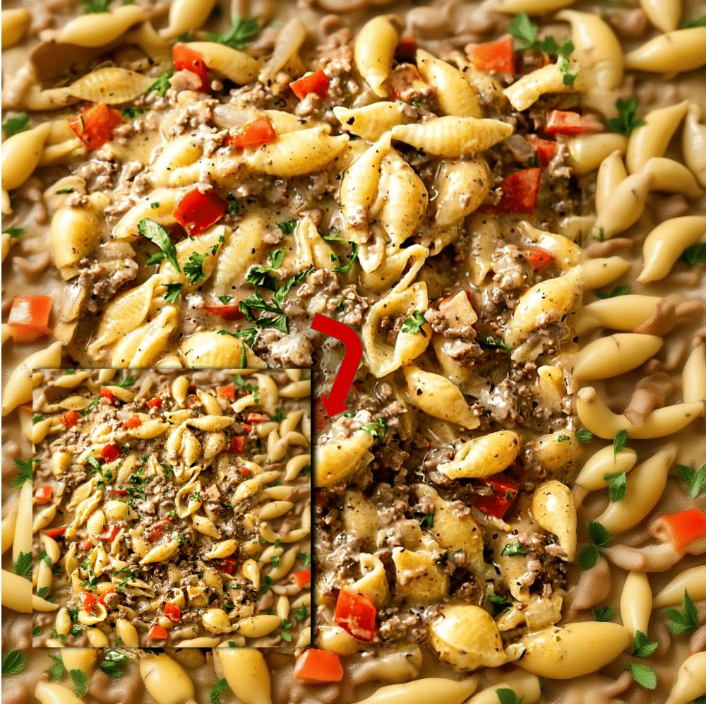 Easy Cheesy Beefy Pasta Skillet (One-Pan Recipe)