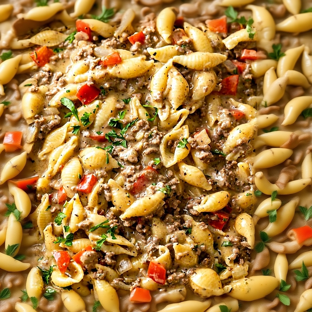 Easy Cheesy Beefy Pasta Skillet (One-Pan Recipe)