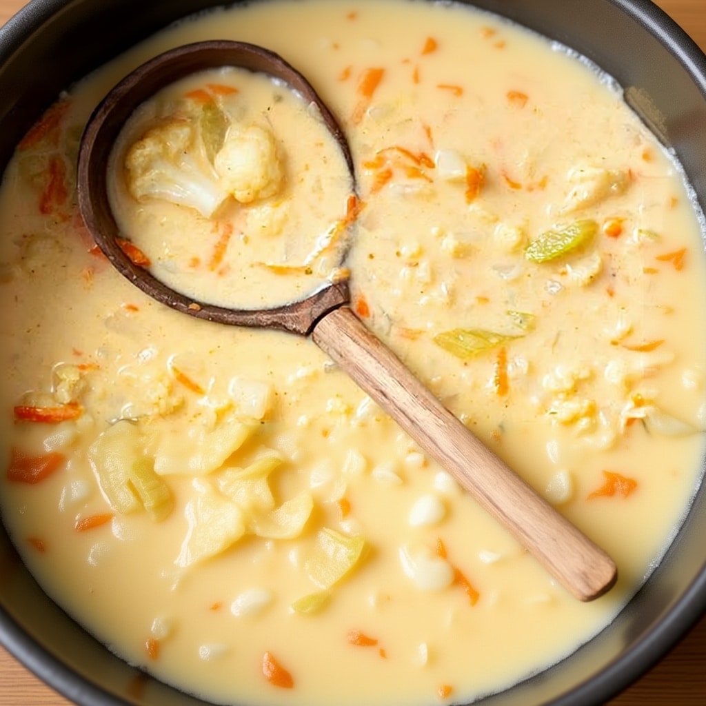 Easy Cheesy Creamy Cauliflower Soup (30-Min Recipe)