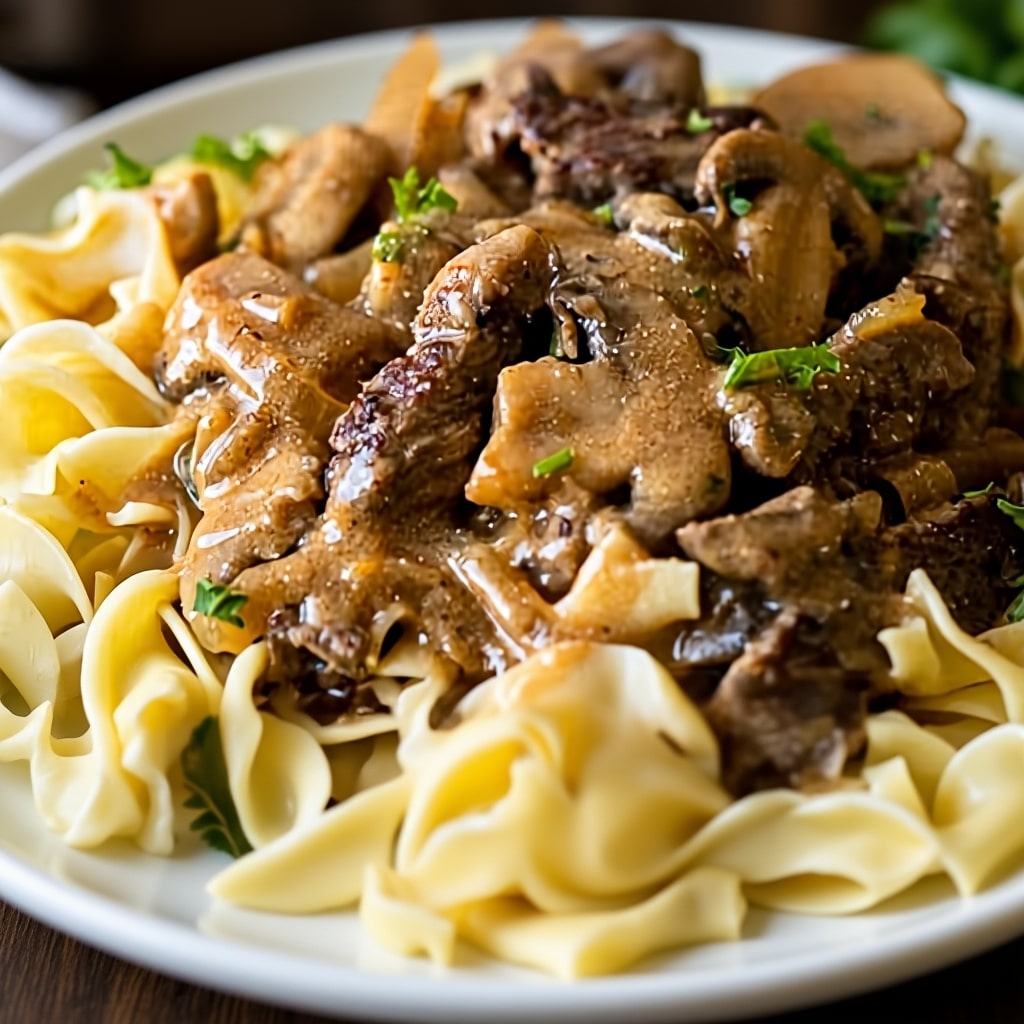 Easy & Creamy Beef Stroganoff Recipe