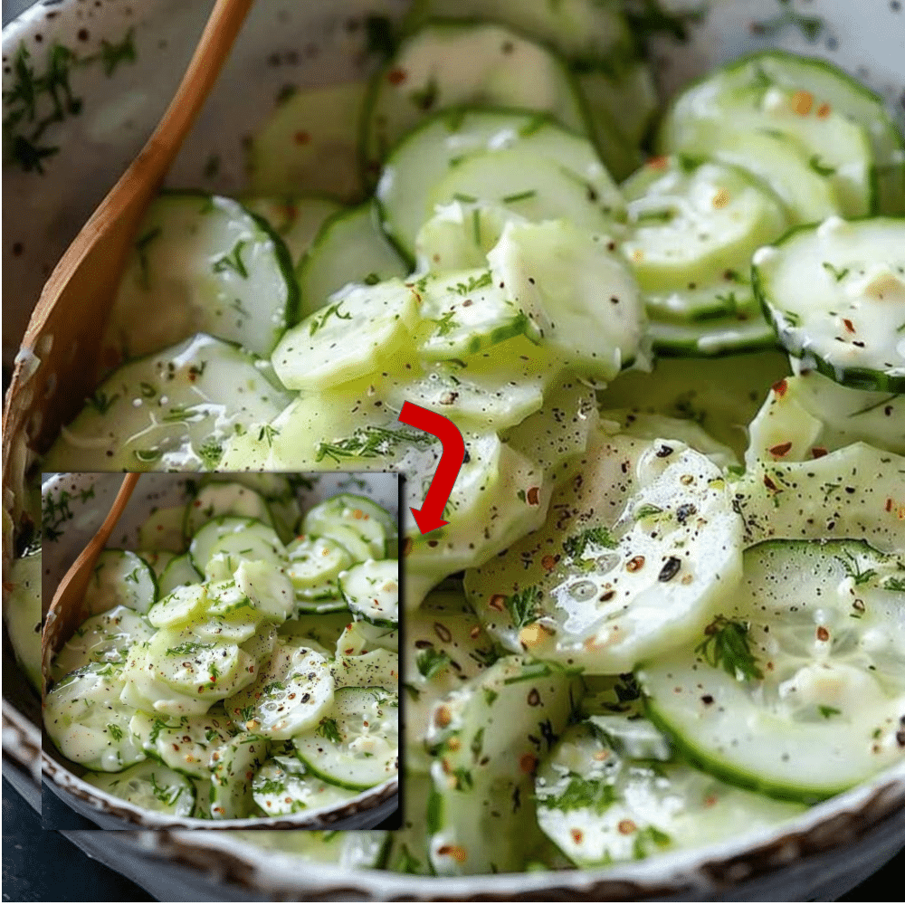 The BEST Creamy Cucumber Salad Recipe