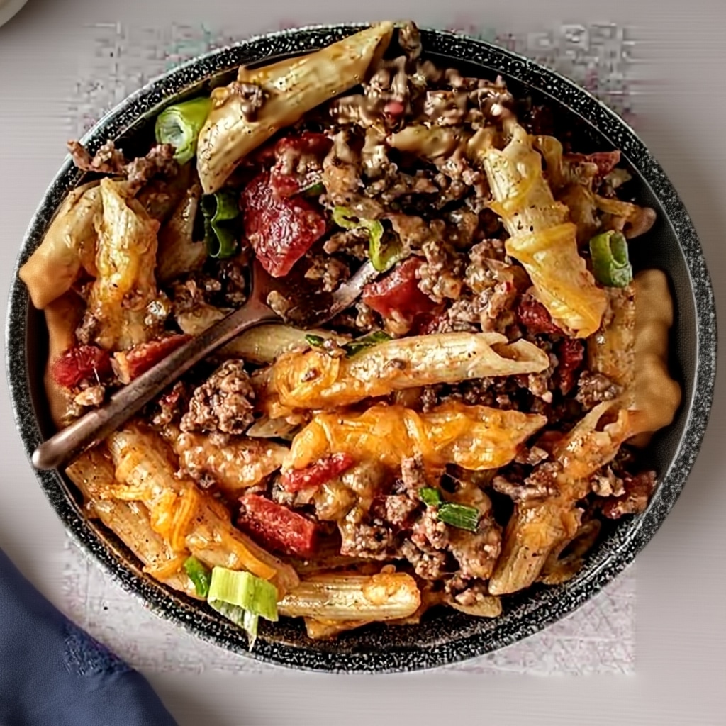 Easy & Creamy Ground Beef Pasta Bake Recipe