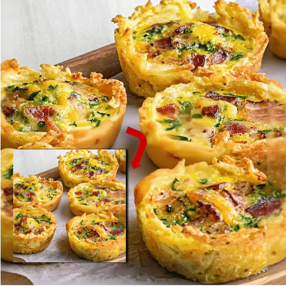 Hash Brown Quiche Cups 2 Easy Hash Brown Quiche Cups Recipe
